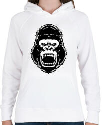 printfashion Gorilla - Női kapucnis pulóver - Fehér (2281292)