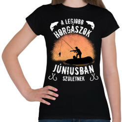 printfashion a legjobb horgászok - Női póló - Fekete (4985911)