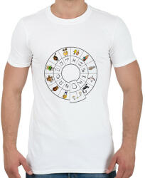 printfashion Mérleg - Férfi póló - Fehér (868547)