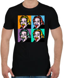 printfashion Einstein - Férfi póló - Fekete (2954974)