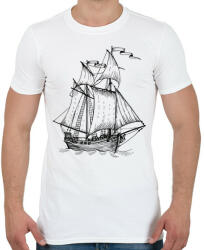 printfashion Hajó - Férfi póló - Fehér (13799935)