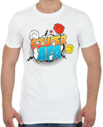 printfashion Szuper Apa - Férfi póló - Fehér (2141203)