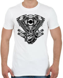 printfashion motor - Férfi póló - Fehér (11841310)