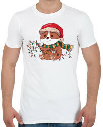printfashion Karácsonyi corgi - Férfi póló - Fehér (10143154)