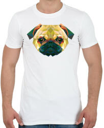 printfashion Mopsz kutya - Férfi póló - Fehér (1023495)