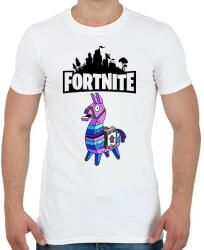 printfashion Fortnite Lama - Férfi póló - Fehér (1837927)