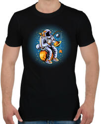 printfashion űrhajós - Férfi póló - Fekete (13699924)