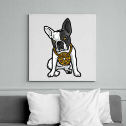 printfashion Francia bulldog - Vászonkép - Fehér (6628708)
