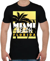 printfashion Miami - Férfi póló - Fekete (4390797)