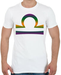printfashion Mérleg - Férfi póló - Fehér (4115851)