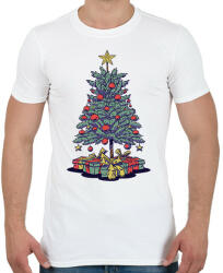 printfashion Karácsonyfa - Férfi póló - Fehér (14604568)