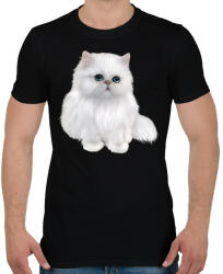 printfashion Macska - Férfi póló - Fekete (4315914)