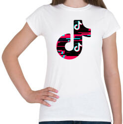 printfashion Tik Tok logo - Női póló - Fehér (2132463)