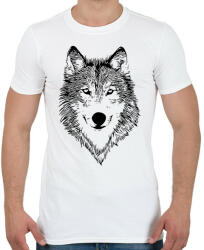printfashion Wolf - Férfi póló - Fehér (2669530)