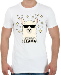 printfashion no drama llama - Férfi póló - Fehér (4108102)