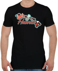 printfashion Hawaii - Férfi póló - Fekete (1279413)