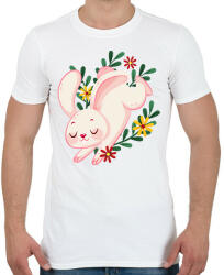 printfashion Húsvéti nyuszi - Férfi póló - Fehér (14492594)