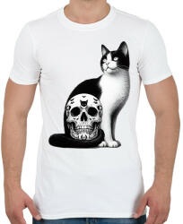 printfashion Macska - Férfi póló - Fehér (15321001)