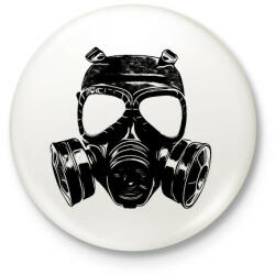 printfashion gáz maszk - Kitűző, hűtőmágnes - Fehér (7470560)