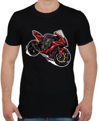 printfashion Sport motor - Férfi póló - Fekete (14140054)