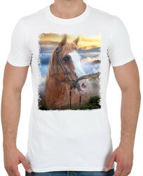 printfashion ló - Férfi póló - Fehér (2943835)