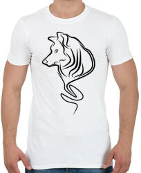 printfashion Farkas - Férfi póló - Fehér (10483001)