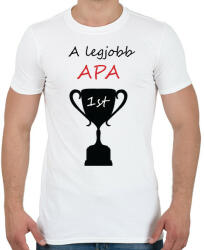 printfashion legjobb apa - Férfi póló - Fehér (898666)