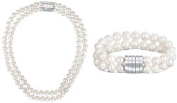 JwL Luxury Pearls Set avantajos de bijuterii cu perle JL0598 și JL0656 (brățară, colier)