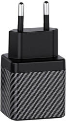  Wall charger INVZI GaN 2x USB-C, 45W, EU (black)