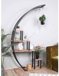 ASIR GROUP Етажерка за цветя GARDEN 180x85 cм кафява/черна (AS0823)