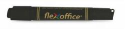 FlexOffice "PM04" 0, 8/6, 0 mm conic/cuțit cu două capete, marker cu alcool negru cu capăt dublu (FO-PM04BLACK)