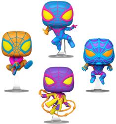 Funko Set de figuri Funko POP! Marvel: Spider-Man - Miles Morales: Classic Suit, S. T. R. I. K. E. Suit, Bodega Cat Suit, T. R. A. C. K. Suit (Blacklight) (Special Edition) (087783) Figurina