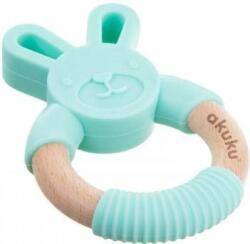 Akuku Acupunctură Rabbit Teether Teether silicon lemn A0137