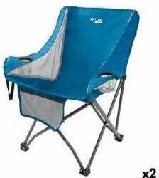 Aktive Scaun de camping pliabil Aktive Albastru 48 x 86 x 50 cm (2 Unități)