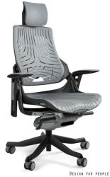 UNIQUE WAU ELASTOMER ergonomikus irodai szék, fekete váz-szürke