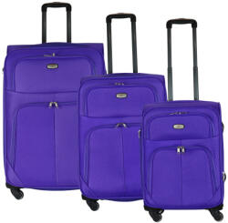 ORMI Zenit lila 4 kerekű 3 részes bőrönd szett (Zenit-szett-lila)
