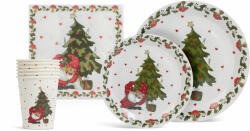 Family Collection Karácsonyi papír teríték szett - 12 tányér, 6 pohár, 20 szalvéta Family 58224B (58224B)