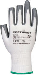 Portwest Grip 13 ujjatlan nitril kesztyű (12 pár) (fehér/szürke, 12 db) (A311W7RS)