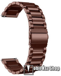 Fém okosóra szíj - BRONZ - rozsdamentes acél, csatos, 22mm széles - HUAWEI Watch GT 3 46mm / GT 3 Pro 46mm / Watch 3 46mm / Watch 3 Pro 48mm / SAMSUNG Watch3 45mm / Xiaomi Watch S2 / Amazfit GTR 4 46m