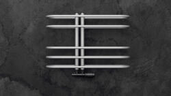 REGNIS LEVEL, fűtőelem 600x530mm központi csatlakozással 50mm, 215W, ezüst gyöngy, LEVEL530/600/D50/SILVER (LEVEL530/600/D50/SILVER)