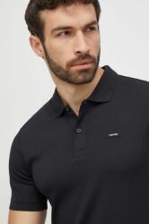 Calvin Klein pamut póló fekete, sima - fekete L - answear - 27 990 Ft