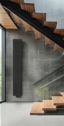 REGNIS LUXAR, fűtőelem 290x1800mm központi csatlakozással 50mm, 721W, fekete matt, LUXAR180/29/D50/FEKETE (LUXAR180/29/D50/BLACK)