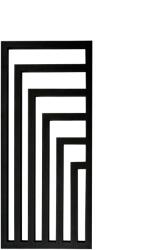 REGNIS Kreon, fűtőelem 550x1500 mm, 630W, fekete, KR150/55/FEKETE (KR150/55/BLACK)