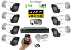 Monitorrs Security - IP kamerarendszer 7 kamerával 4 Mpix - 6024K7