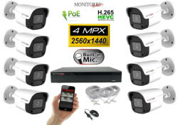 Monitorrs Security - IP kamerarendszer 8 kamerával 4 Mpix - 6024K8