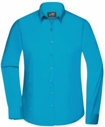 James & Nicholson (Daiber) Női hosszú ujjú ing JN677 - Türkiz | L (1-JN677-1759975)