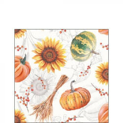 Ambiente Pumpkins & Sunflowers papírszalvéta 25x25cm, 20db-os - perfectodekor