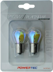 m-tech Izzó 12V 21W PY21W Powertec Platinum RAINBOW | 2db sárga | M-TECH