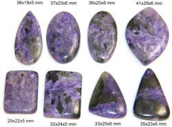  Pandantiv / Cabochon Charoit cu Gaura - Picatura - Oval - Dreptunghi - Triunghi - 29-41x19-29x5-6 mm - 1 Buc