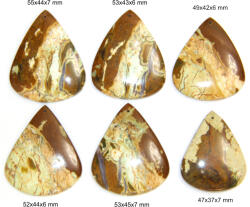  Pandantiv Opal Brandy Mineral Natural - Picatura - 47-55x37-45x6-7 mm - 1 Buc